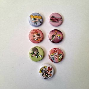 Powerpuff girls 1 inch pin set