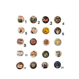 Punk Pins (B) 1 inch/ 25 mm