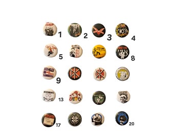 Punk Pins (B) 1 inch/ 25 mm