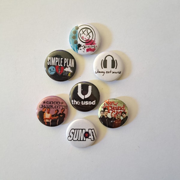 Pop Punk 1 inch button set