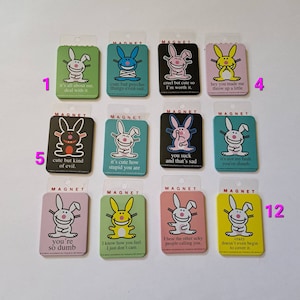 It&#39;s Happy Bunny magnet original deadstock y2k
