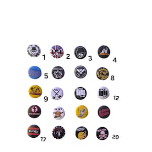 Punk Pins (A) 1 inch/ 25 mm