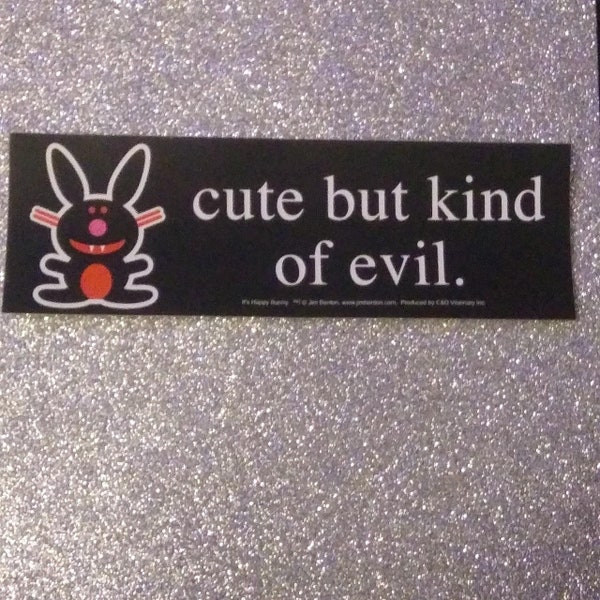 It's Happy Bunny Y2K bumper sticker deadstock