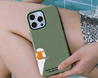 Silly Goose Case Funny Animal Love Gift Protective Case for iPhone 17 16 15 14 13 12 11 Plus Pro Max MagSafe S25 S24 S23 S22 Plus and Ultra
