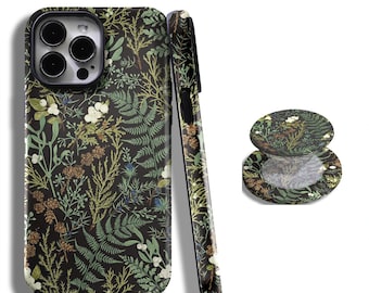 Capa para iPhone com adorável arte botânica, compatível com iPhone 17, 16, 15, 14, 13, 12, 11, Pro Max e Samsung Galaxy S25, S24, S23, S22, S21.