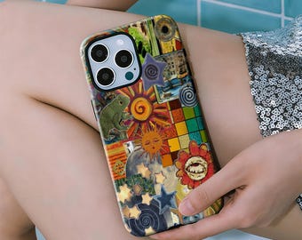 Vintage Seashell Pattern Phone Case, Beachy Tropical Case, with iPhone 17 16 15 14 13 12 11 Pro Max Samsung S25 S24 S23 S22 Plus and Ultra.