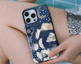 Bunny Collage Phone Case: Fluffy Rabbit Art with iPhone 17, 16, 15, 14, 13, 12, 11 Pro Max Plus, Samsung Galaxy S23, S22, S21, S20 Ultra