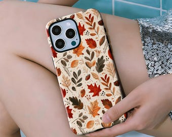 Autumn Phone Case,Cute Autumn Harvest Leaves Case for iPhone 17, 16, 15, 14, 13, 12, 11 Pro Max Plus,Samsung Galaxy S23, S22, S21, S20 Ultra