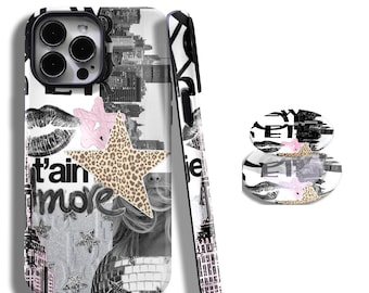 New york collage phone case, Disco ball iPhone cover, for iPhone 17 16 15 14 13 12 11 Plus Pro Max MagSafe S25 S24 S23 S22 Plus and Ultra