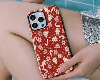 Christmas Tree Snowflake Gingerbread Phone Case with iPhone 17, 16, 15, 14, 13, 12, 11, Pro Max and Samsung Galaxy S25, S24, S23, S22, S21