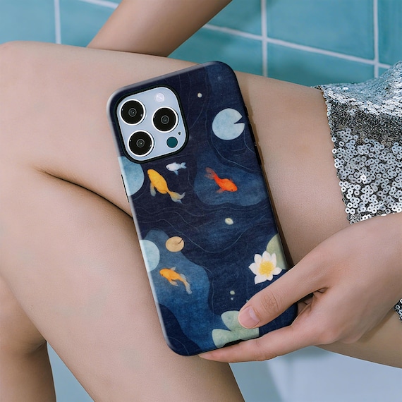 Koi fish Phone Case Japanese Aquatic Cover with iPhone 17, 16, 15, 14, 13, 12, 11 Pro Max, Samsung Galaxy S23, S22, S21, S20 Ultra