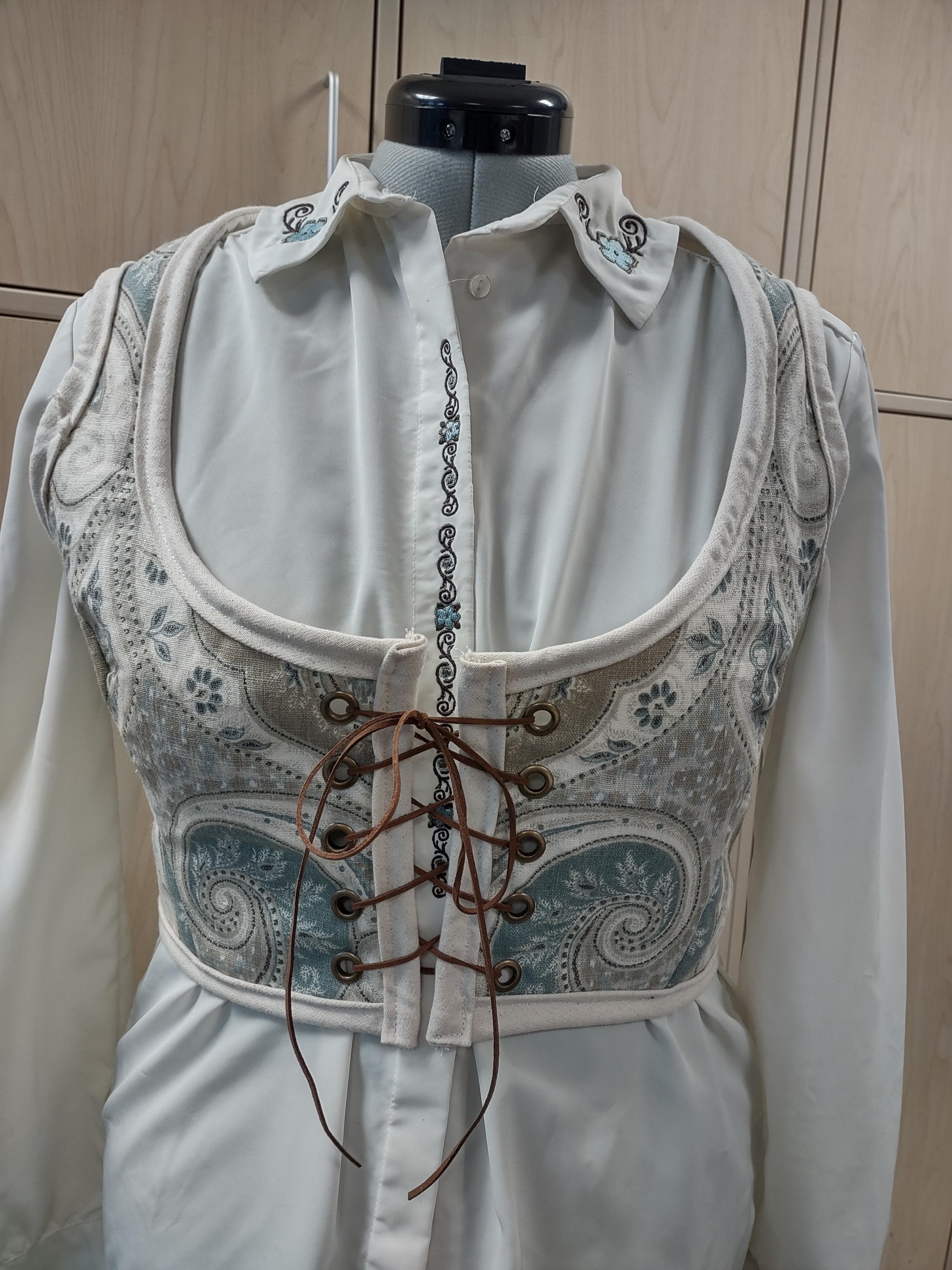 Handmade Renaissance Faire Bodice With Matching Embroidered Blouse - Etsy