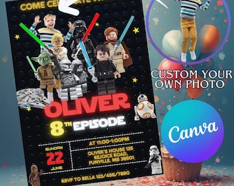 Personalized Printable Birthday Invitation, Star Invitation, War Invitation, Darth Vader Birthday Party, Stormtrooper Invitation