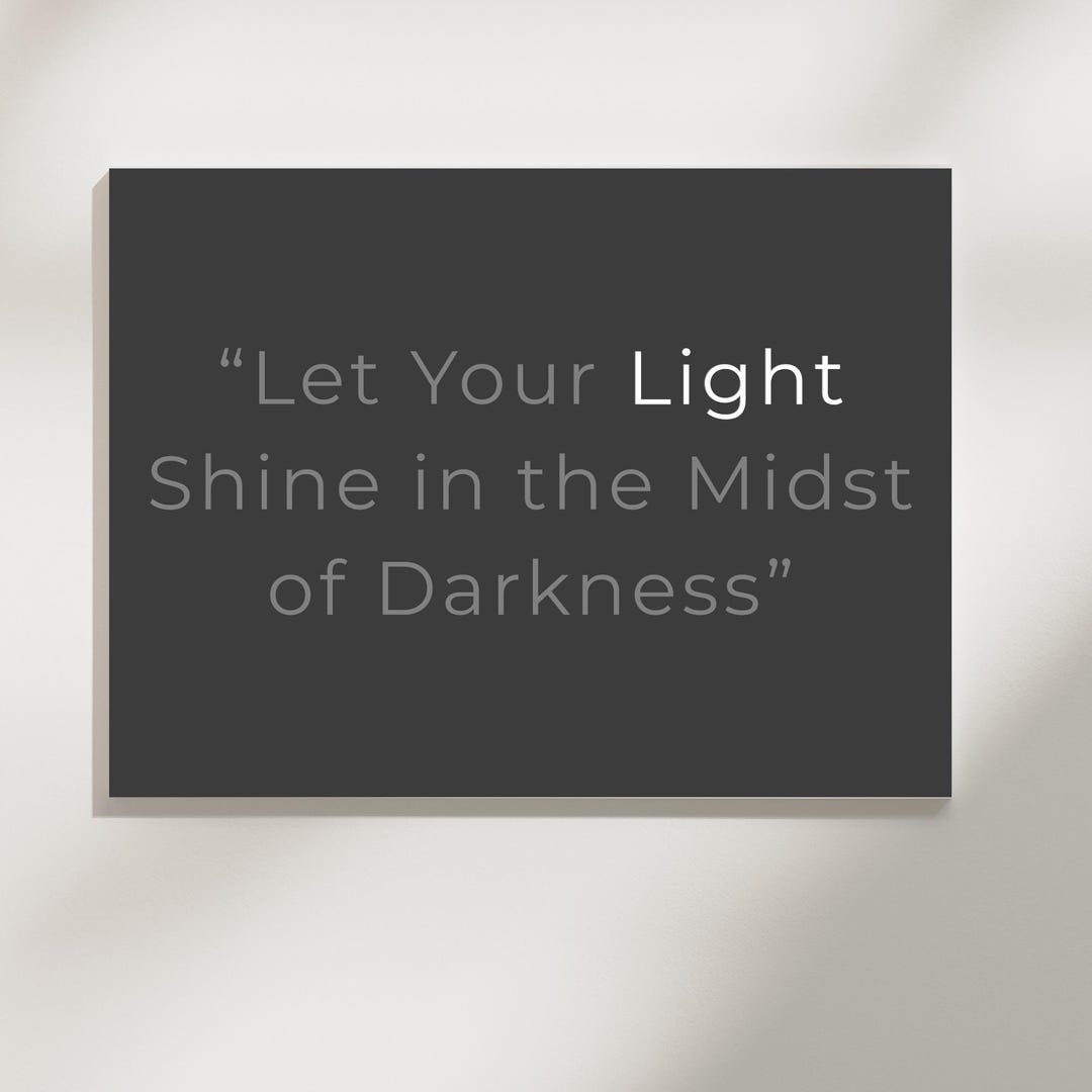 Christian Wall Art: Let Your Light Shine Print (PNG + PDF) - Etsy