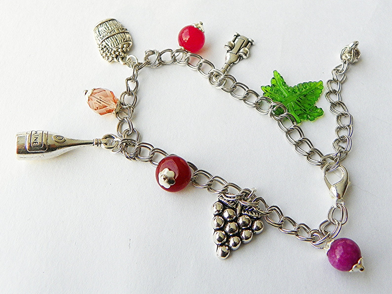 Wine Bracelet Wine Charm Bracelet Wine Connoisseur Bracelet Etsy Denmark