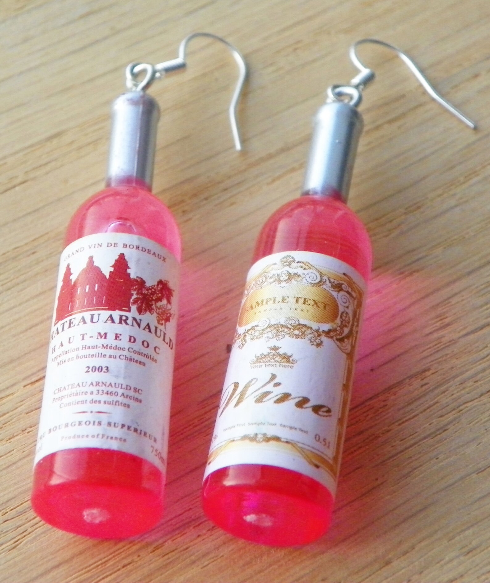 Wine Bottle Earrings Bottle Earrings Wine Earrings 2 Inch Etsy