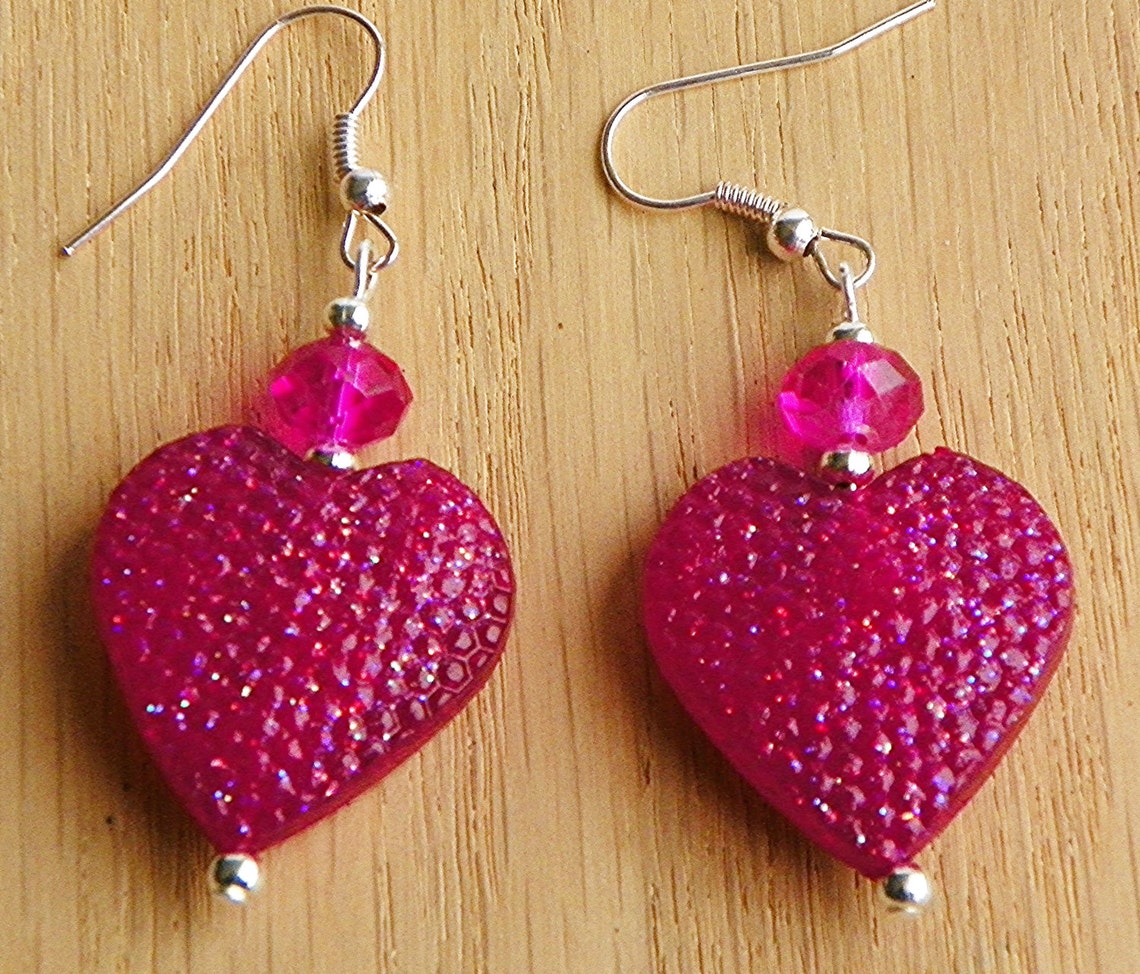 Valentine's Day Earrings Valentine Earrings Valentines Day Etsy