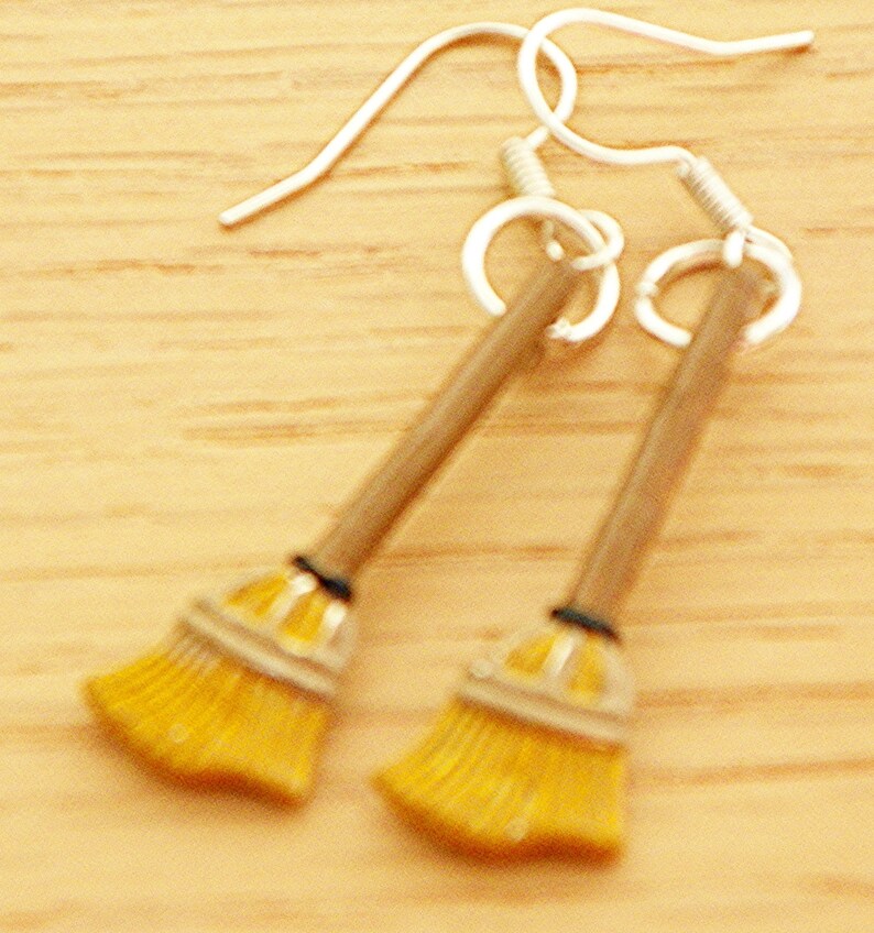 Broom Earrings Broom Stick Earrings Halloween Earrings Etsy