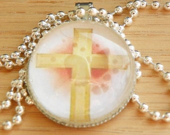 Easter Necklace Cross Necklace Cross Pendant  Easter pendant Easter jewelry Christian necklace Christian pendant Christian jewelry religious