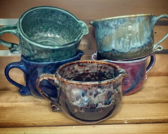 Gravy or Salad Dressing Boat / mixing bowl / batter bowl / ceramic gravy boat / pottery / vinaigrette / maple syrup / gravy bowl / gift