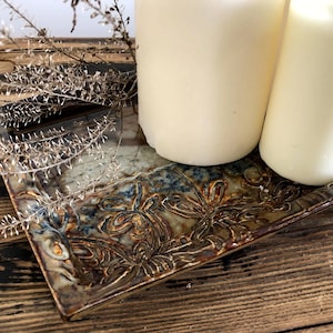 Serving Tray / Pottery Sushi Plate / Cheese Board / Rectangular Plate / Organizer / Appetizer / cracker plate / pottery plate / Thanksgiving
