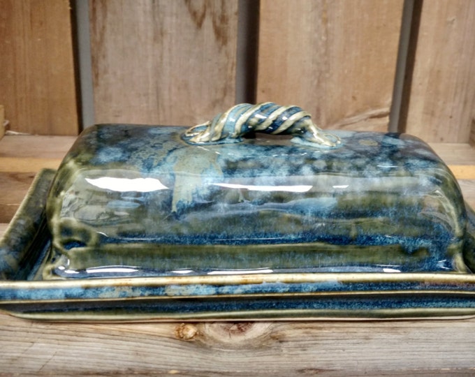Butter Dish / butter dish with lid / covered butter dish / ceramic butter dish / pottery butter dish / stick butter / fall decor / gift