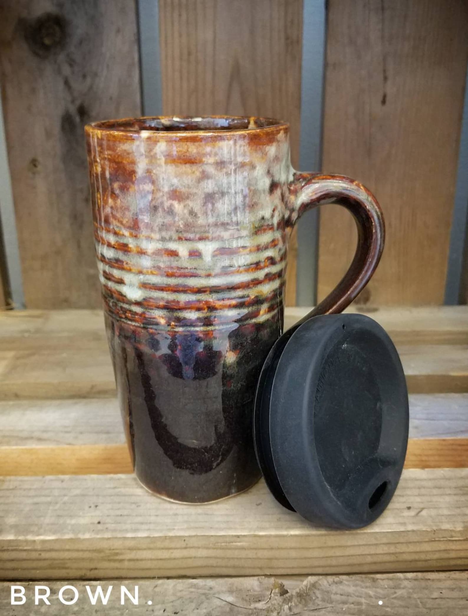 To Go Mug / Handmade to Travel Mug / Ceramic Travel Mug With Etsy