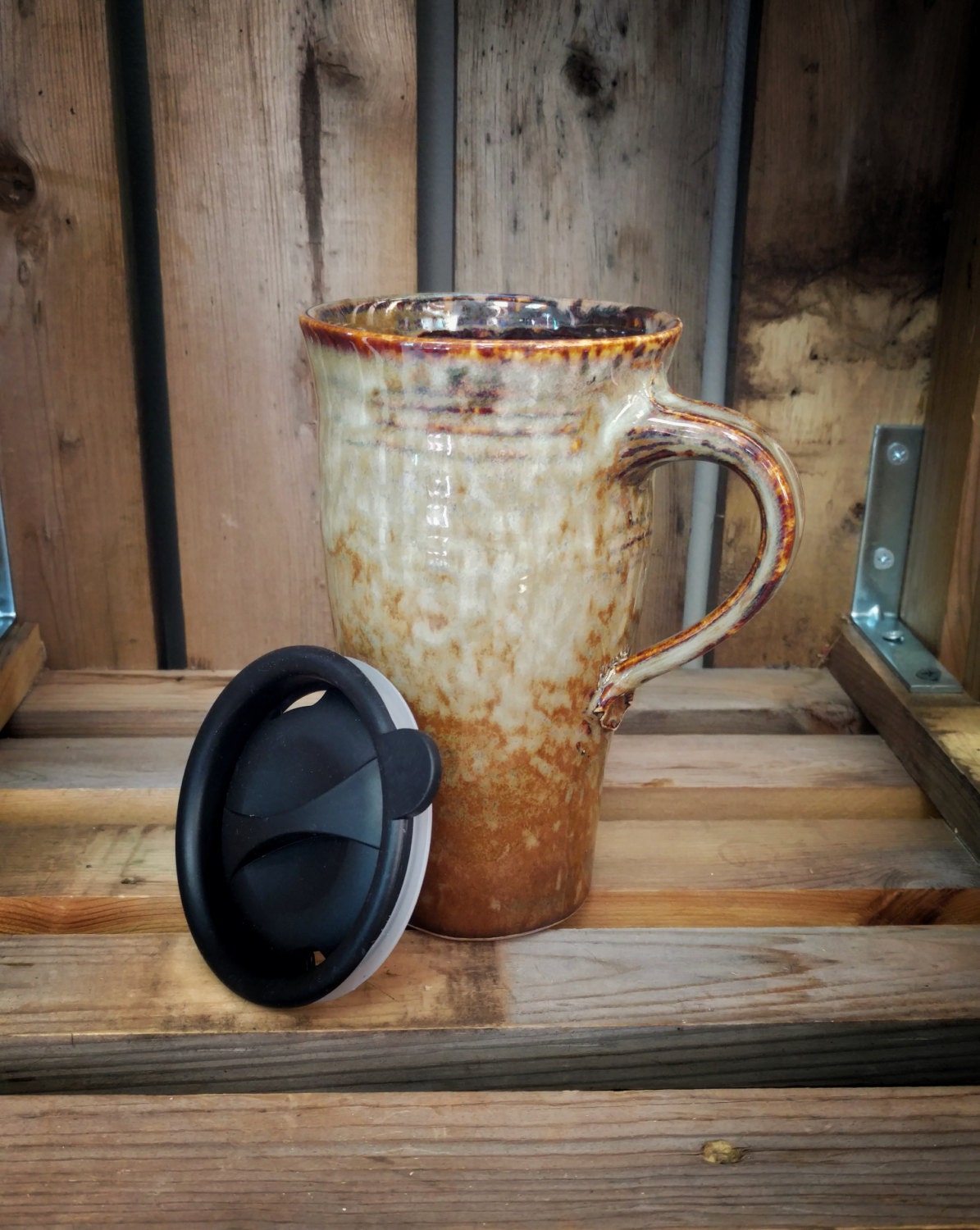To Go Mug / Handmade Pottery Coffee Travel Mug / Ceramic ToGo Etsy