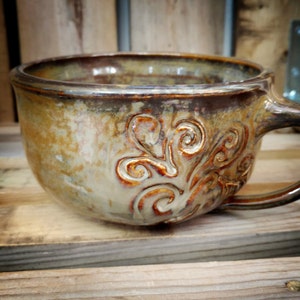 Soup Mug / Handmade Pottery Soup Crock / Soup Bowl with Handle / Large mug / Handmade Soup Mug / pottery soup bowl /Thanksgiving / gift