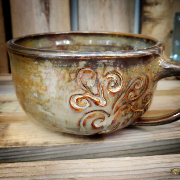 Soup Mug / Handmade Pottery Soup Crock / Soup Bowl with Handle / Large mug / Handmade Soup Mug / pottery soup bowl / mug / Americano mug