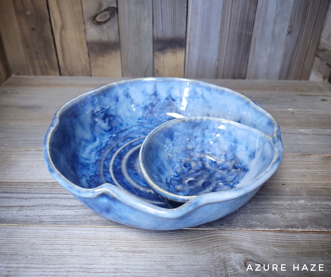 Chip and Dip Bowl / Pottery Chip and Dip / Double Bowl / Pottery
