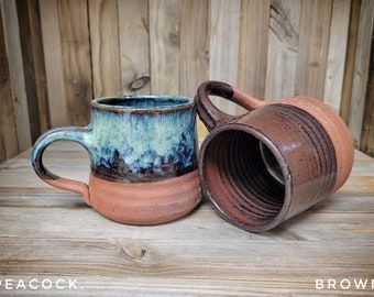 Pottery coffee mug / handmade / wheel thrown / ceramic coffee cup / gift / cappuccino / tea mug / hot cocoa / Yellowstone mug / rustic decor