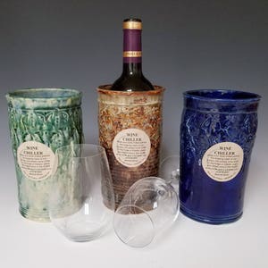 Wine Chiller / pottery wine chiller / wine crock / wine gift / Wedding Gift / Gift for her / ceramics / pottery jar / gift / Thanksgiving