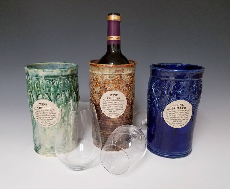 Wine Chiller / Pottery Wine Chiller / Wine Crock / Wine Gift / Etsy