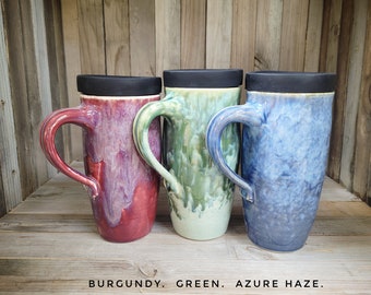 To Go Mug / Handmade Travel Mug / Ceramic travel mug with lid / coffee mug / Ceramic coffee mug / best selling gift / gift / Christmas