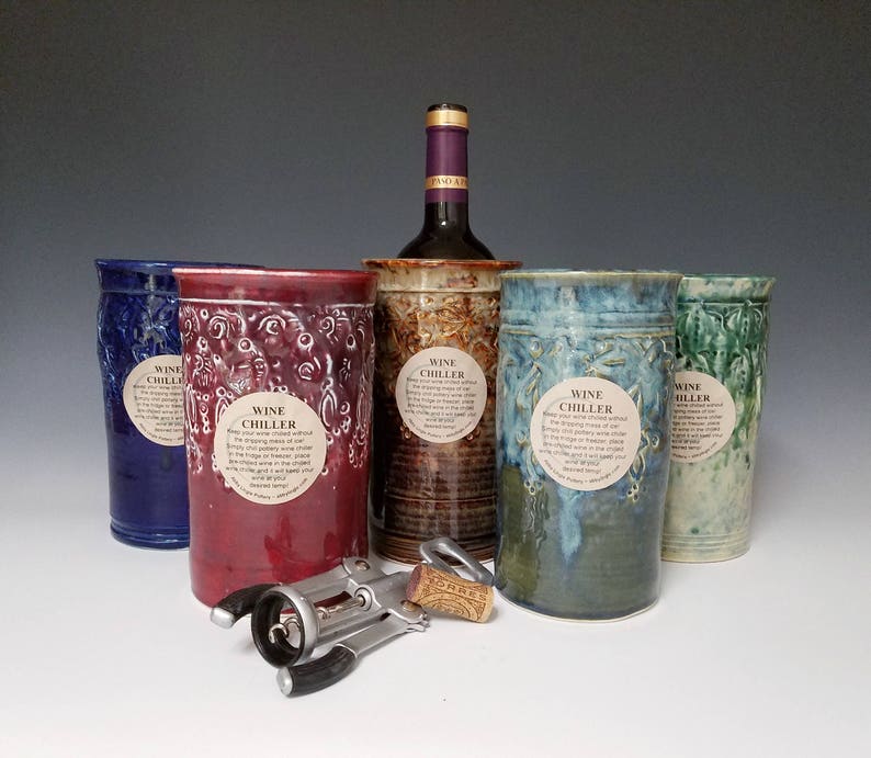 Wine Chiller / Pottery Wine Chiller / Wine Crock / Wine Gift / Etsy