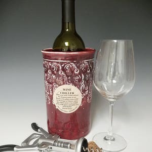Wine Chiller / pottery wine chiller / wine crock / fun home decor / Gift for her / ceramics / pottery jar / wine snob / Mother's day gift