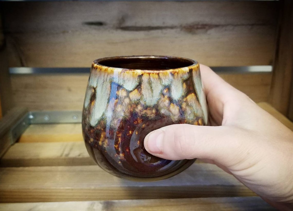 Stemless Wine Glasses / Pottery Wine Glass / Stemless Wine Etsy