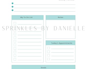 Weekly Planner, Digital Download