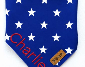 Personalized Patriotic Dog Bandanas