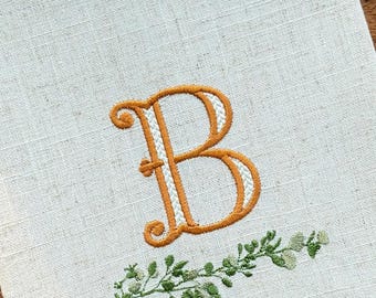 Monogrammed Hemstitch Hand Towel, Personalized Wedding/Hostess Gift