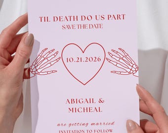 Til Death Do Us Part - Save the Date Template Edit 2 (E-vite or printable)