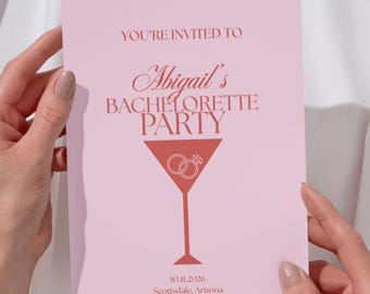 Bachelorette Party Invitation & Itinerary Template (5x7in) e-vite or printable