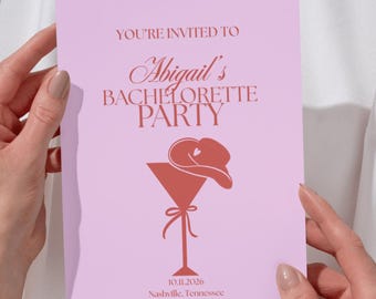 Bachelorette Party Invitation & Itinerary Template (5x7in) e-vite or printable