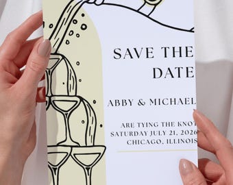 Champagne Classy Save the Date