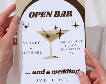 Open Bar Save the Date - Espresso Martini Vibes