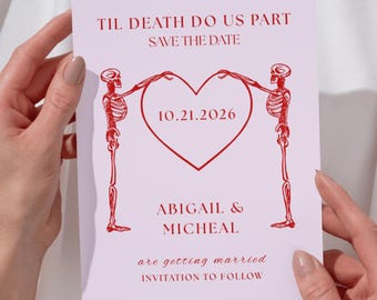 Til Death Do Us Part Save the Date Template (e-vite or printable)