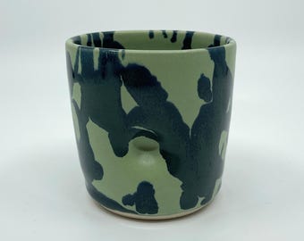 Handmade Ceramic Dimple Mug Thumb Cup 10oz, 300ml