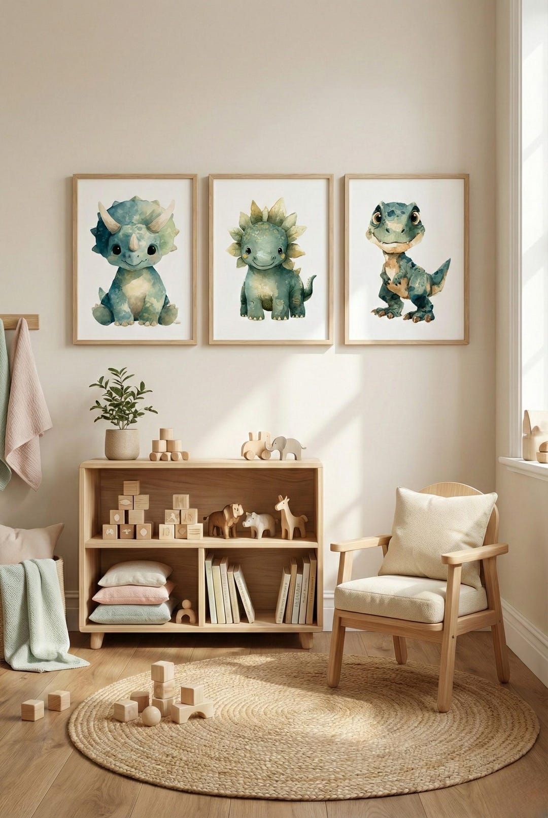 Printable Dinosaur Nursery Wall Art Set Perfect for Baby Boy Room Decor ...