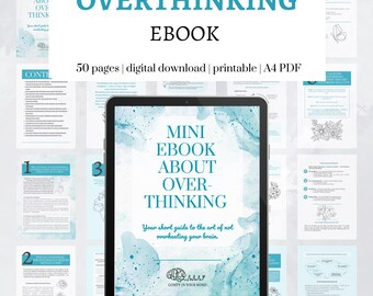 Stop Overthinking Ebook | Quick Guide to Grounding Techniques, Stress Relief & Quiet Negative Self Talk for Overstimulated Minds